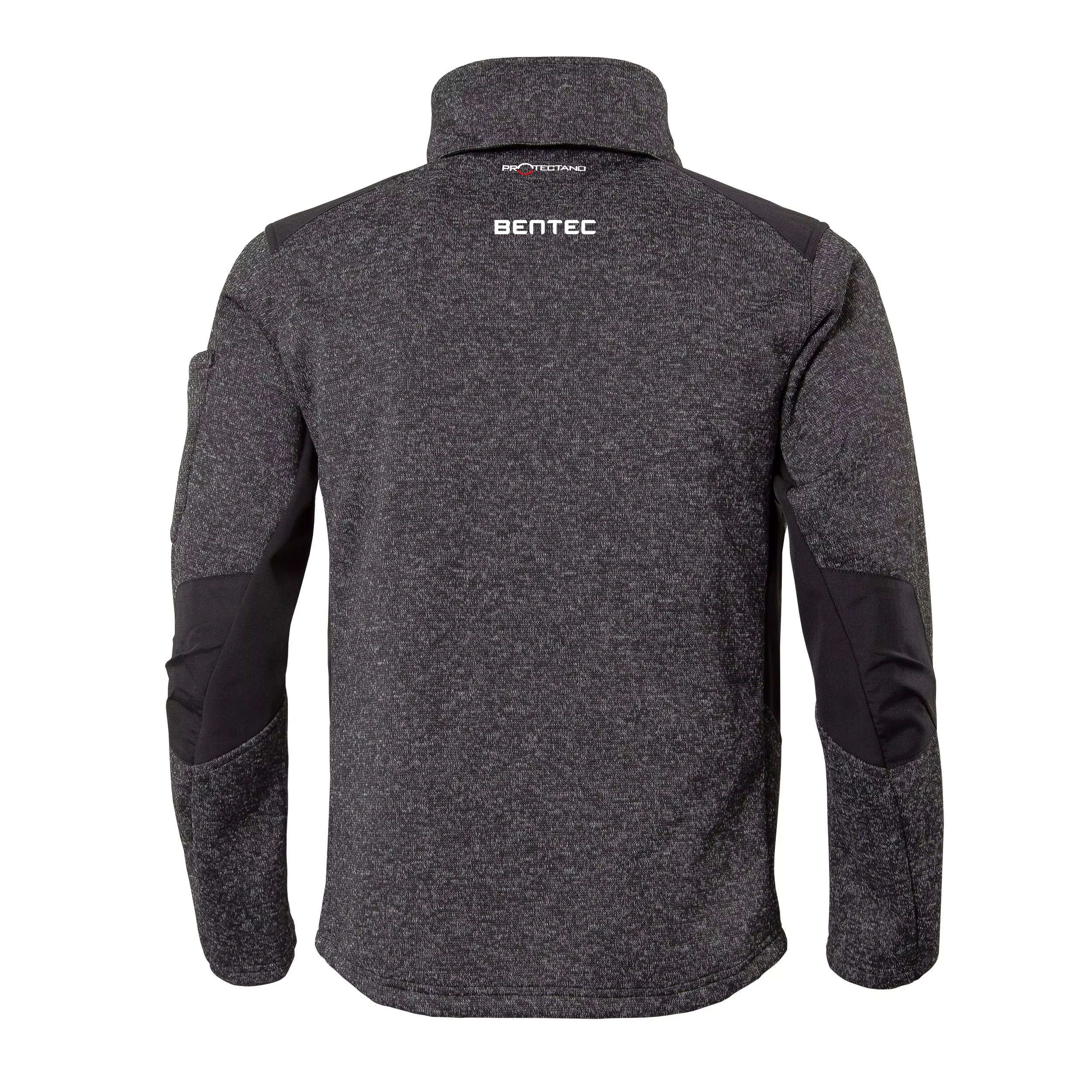Winter Arbeitsjacke - Strickfleece "Protectano" -schwarz meliert-
